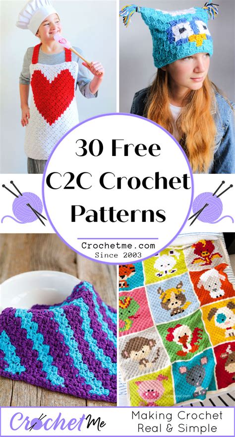 30 Free C2C Crochet Patterns for Beginners - Crochet Me