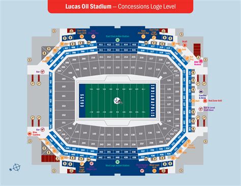 Lucas Oil Stadium Concessions Information and Maps