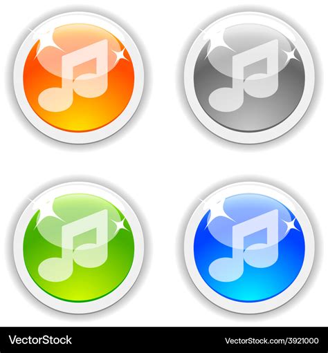 Music buttons Royalty Free Vector Image - VectorStock