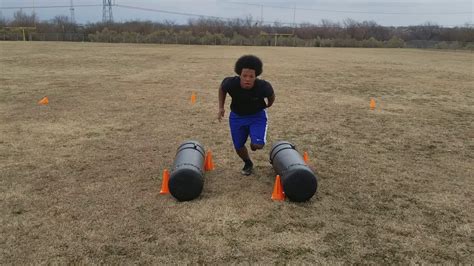 Linebacker Drills (Bags) pt.7 - YouTube