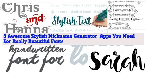 5 Awesome Stylish Nickname Generator Apps You Need For Really Beautiful Fonts | AndroidPIT Forum