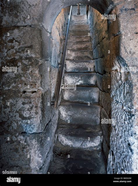 Hexham Abbey Steps To Saxon Crypt Stock Photo - Alamy