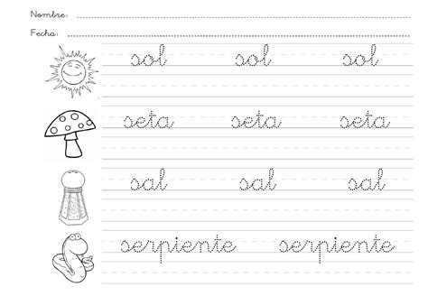 Letra Cursiva Ejercicios Para Imprimir | Images and Photos finder