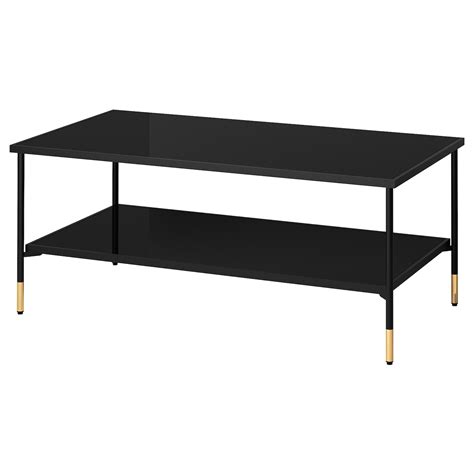 ÄSPERÖD coffee table, black/glass black, 115x58 cm (451/4x227/8") - IKEA CA