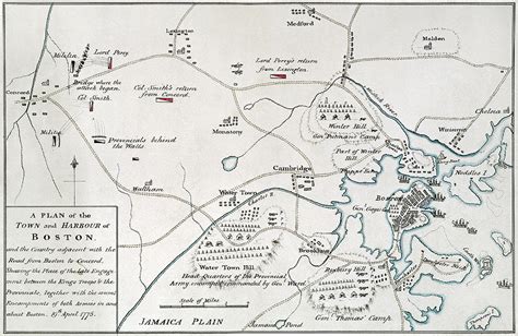 Boston-concord Map, 1775 Photograph by Granger | Fine Art America