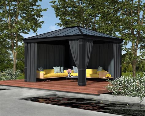 Curtain Set for Dallas Gazebo 3.6x4.3m | 3.6x4.9m | 3.6x6.1m | 4.3x4.3m ...