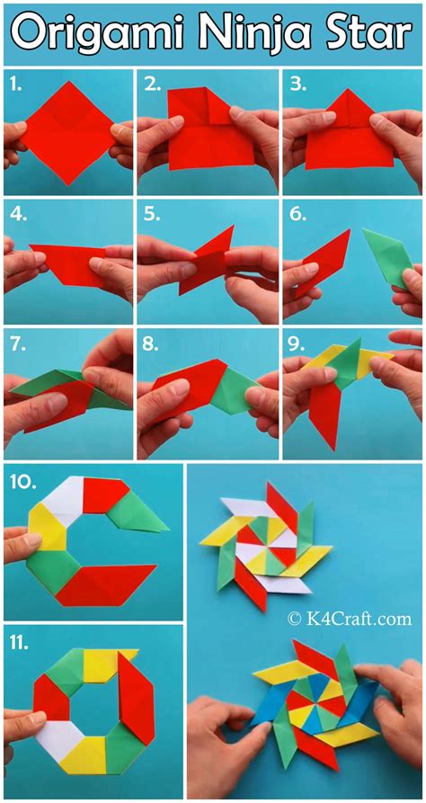 How To Make 8 Pointed Transforming Ninja Star - Step by Step Origami ...