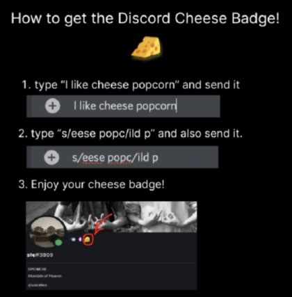 discord cheese badge : r/shitposting