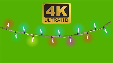 Christmas Lights Effects - Green Screen Animation 4K - YouTube