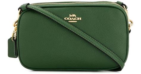 COACH Leather Sadie Crossbody Bag in Green - Lyst