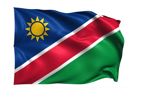 Namibia Waving flag Realistic Transparent Background 15309517 PNG