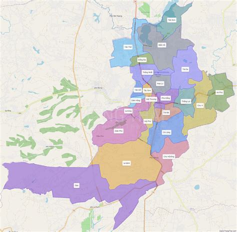 Map of Pleiku city - Gia Lai - Thong Thai Real