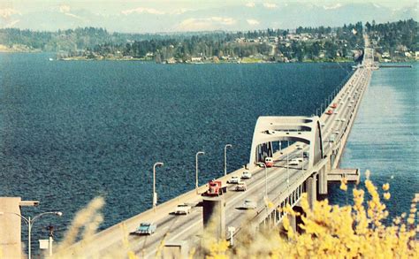 Lake Washington Floating Bridge - Seattle,Washington Postcard