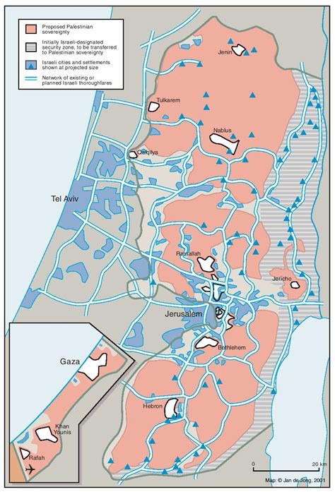 PASSIA - MAPS - Palestine - CAMP DAVID PROJECTION, JULY 2000