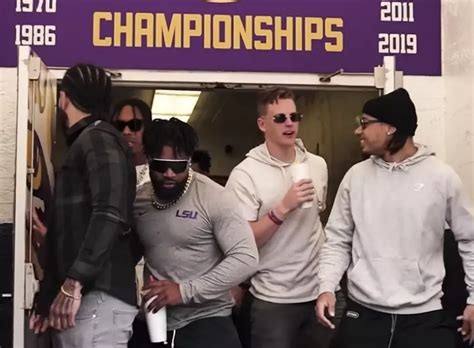 Joe Burrow and College Teammates Take the Field at LSU [VIDEO]