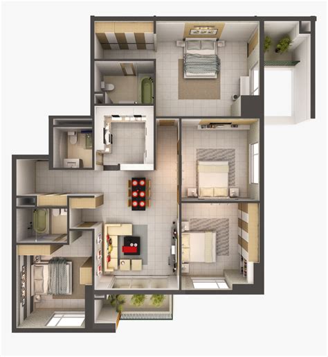 Best House Interior 3d Model - Apartment Interior 3d Model, HD Png Download - kindpng