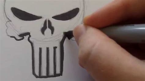 Pencil Punisher Logo Drawing - bestpencildrawing