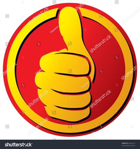 Vector Hand Showing Thumbs Up Button (Icon) - 84442210 : Shutterstock