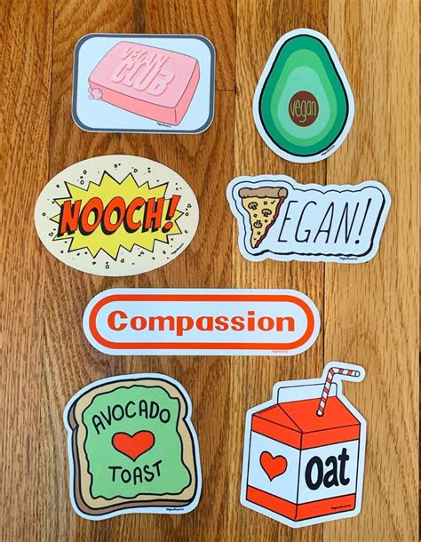 VEGAN STICKER PACK Pick 3 & Save Write Choices in Note at | Etsy