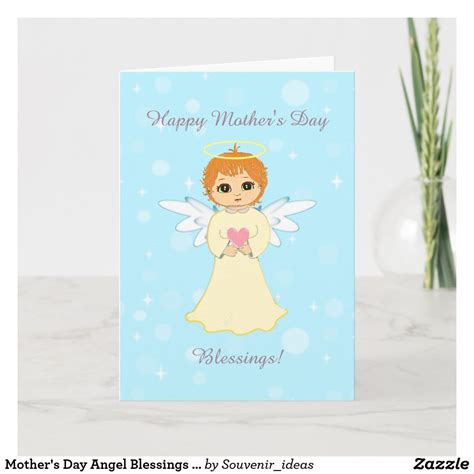 Mother's Day Angel Blessings Card | Zazzle | Angel blessings, Custom greeting cards, Cards