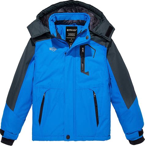 Wantdo Boy's Insulated Windproof Coat Warm Waterproof Winter Jacket Blue Size 14/16 - Walmart ...