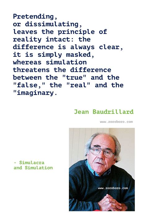 Jean Baudrillard Quotes. Jean Baudrillard Simulacra and Simulation ...