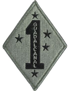 1st Marine Division Patch with Fastener