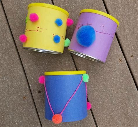 Recycled Canister Toddler Drum Craft - Mommy Suite | Drum craft, Drums ...