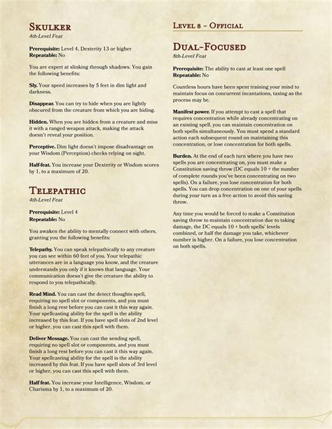 One DnD: Adapted Feats - 5e feats with the design criteria of One DnD : r/DnDHomebrew