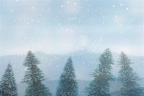 Snowy pine tree design space | Premium Photo - rawpixel