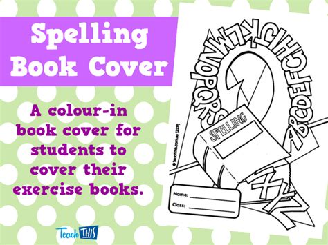 Spelling - Book Cover - Printable Book Covers for Primary School ...