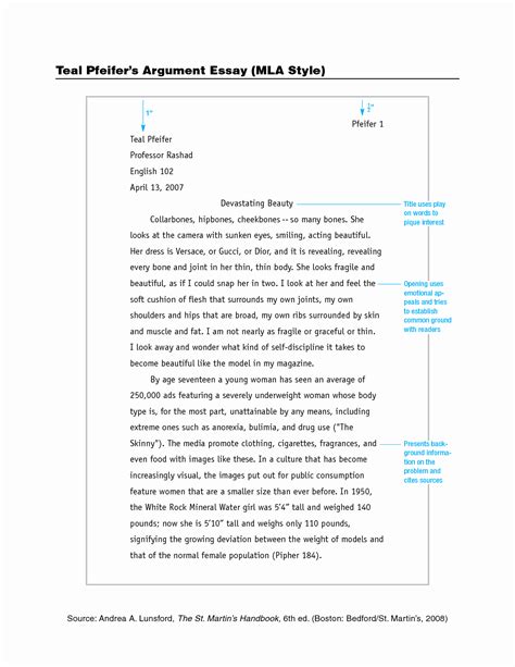 Mla Format Outline Page