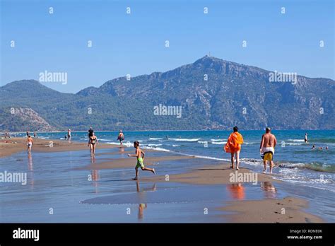 Iztuzu beach, turtle beach, Dalyan Delta, Turkish Aegean, Turkey Stock ...