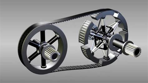 Continuously Mechanical Variable Transmission CVT 3D Animation