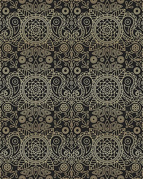 Indian Ornament Mandala Paisley Elephant Background, Illustration, Golden, Arabesque Background ...