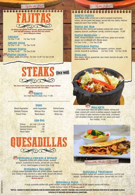 El Bracero of Madisonville menu in Madisonville, Kentucky, USA