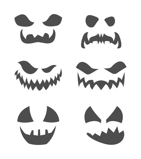 Printable Pumpkin Face Cutouts