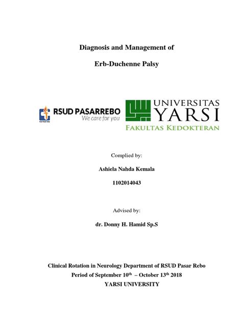 Referral of Diagnosis and Management of Erb-Duchenne Palsy | PDF | Anatomical Terms Of Motion ...