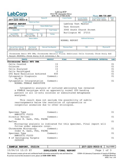 Labcorp Std Test Results Pdf - Fill Online, Printable, Fillable, Blank ...