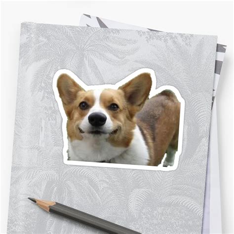 "corgi sticker" Stickers by holly-b | Redbubble