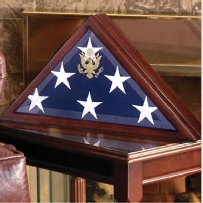 AMERICAN VETERAN FLAG DISPLAY CASE BURIAL BOX WITH MEDALLION | eBay