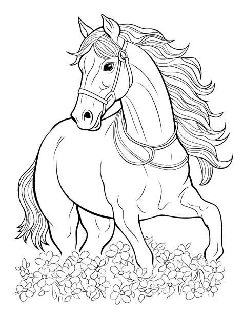 50 Horse Coloring Pages: Printable Cute Sheets