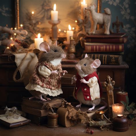 Winter Christmas Mouse Mice Art Free Stock Photo - Public Domain Pictures