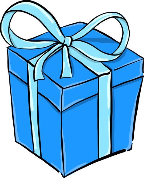 Blue birthday present, illustration, vector on white background 13735629 Vector Art at Vecteezy