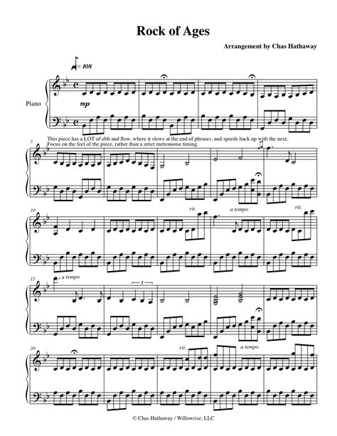 Rock of Ages Sheet Music by Chas Hathaway