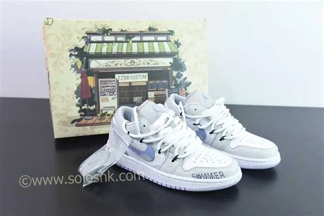 Fzbb Custom Air Jordan 1 Low Gery White - SoleSnk