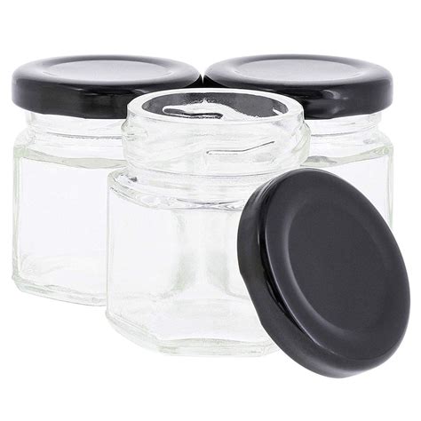 1.5 Ounce Mini Mason Jars with Black Lids (36 Pack) - Walmart.com - Walmart.com