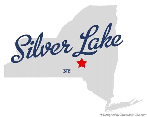 Map of Silver Lake, Otsego County, NY, New York