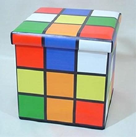 Rubik's Cube Folding Storage Cube & Seat | Rubix cube, Rubiks cube, Cube decor