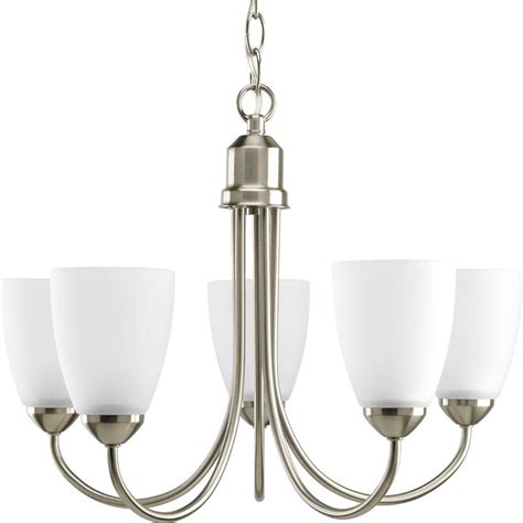 Progress Lighting Gather 20.5 in. 5-Light Brushed Nickel Dining Room ...